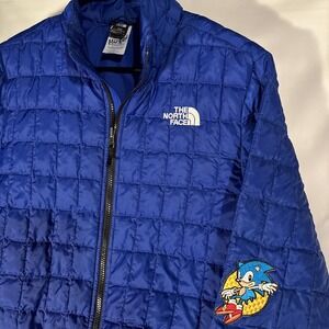 Sonic The Hedgehog North face Full Zip Jacket Blue Sega Small Embroidered
